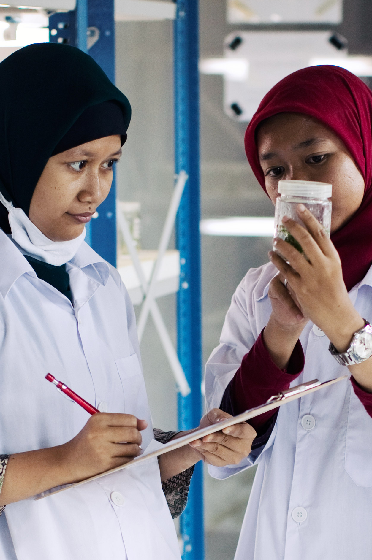 Giovani donne a un corso di formazione professionale in Indonesia